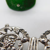 Victorian Sterling Silver Green Man Floral Pattern Nurses Buckle Antique 1894