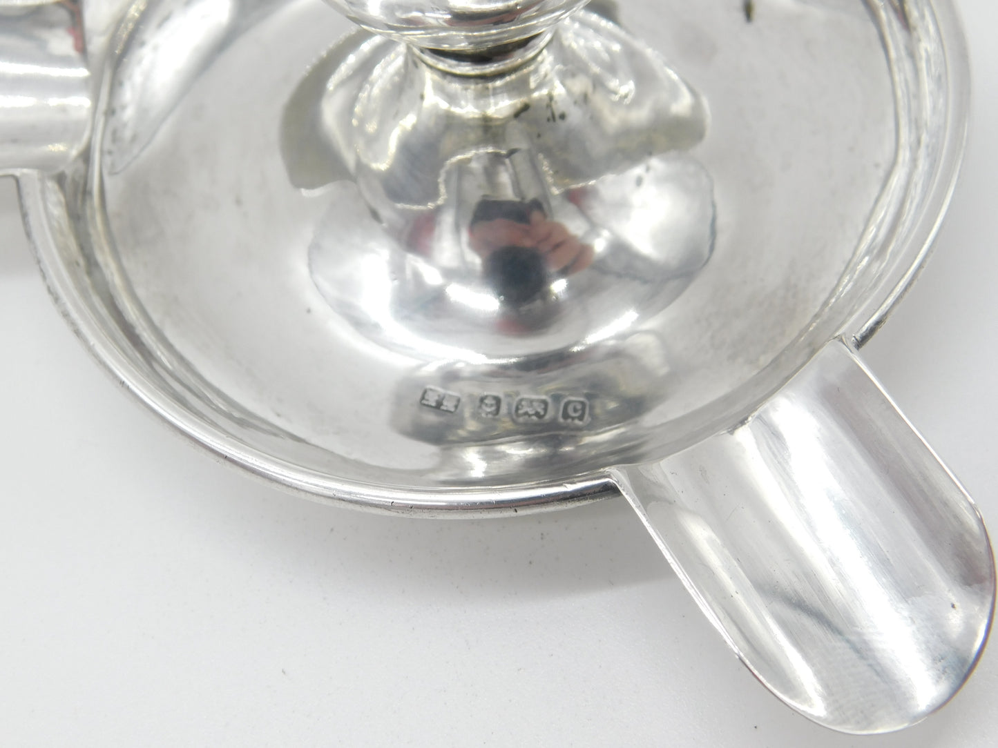 Edwardian Sterling Silver Table Lighter & Ashtray Engraved 1902 Birmingham