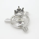Edwardian Sterling Silver Table Lighter & Ashtray Engraved 1902 Birmingham