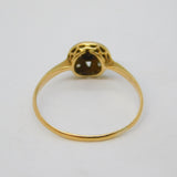 Victorian 18ct Yellow Gold & Brilliant Cut Target Ring Antique c1880s