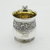 George III Sterling Silver Floral Pattern Christening Mug Antique 1814 London