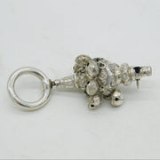 Victorian Sterling Silver Baby Rattle & Teether Antique 1857 Birmingham