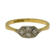 Victorian 18ct Yellow Gold & Brilliant Cut Diamond Engagement Ring Antique