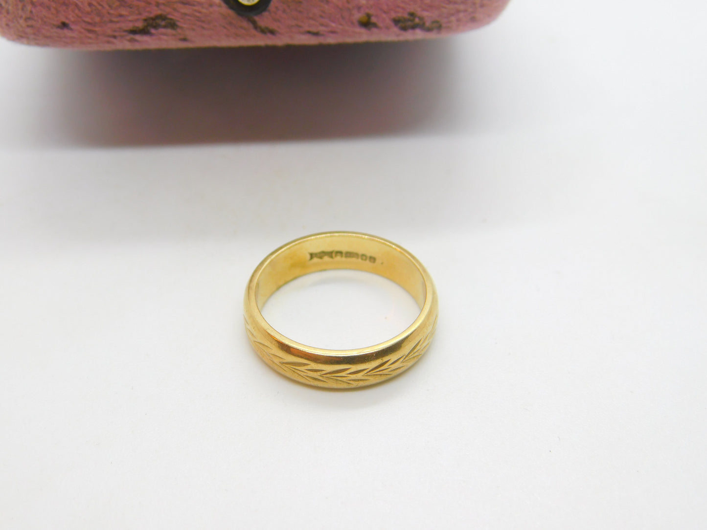 9ct Yellow Gold Wedding Band or Marriage Ring Vintage English Hallmark 1973