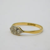 Victorian 18ct Yellow Gold & Brilliant Cut Diamond Engagement Ring Antique