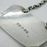 George IV Sterling Silver Rum Decanter Label Antique 1830 Birmingham J. Willmore