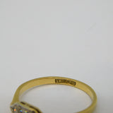 Victorian 18ct Yellow Gold & Brilliant Cut Diamond Engagement Ring Antique
