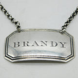 William IV Sterling Silver Brandy Decanter Label Antique 1836 Birmingham