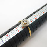 Victorian 18ct Yellow Gold & Brilliant Cut Target Ring Antique c1880s