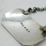 William IV Sterling Silver Brandy Decanter Label Antique 1836 Birmingham