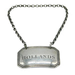 Antique Georgian Silver Hollands Label