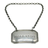 Antique Georgian Silver Hollands Label