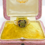 Victorian 9ct Gold, Black Enamel & Woven Hair Mourning Ring 1865 Birmingham