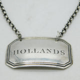William IV Sterling Silver Hollands Gin Decanter Label Antique 1836 Birmingham