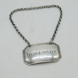 William IV Sterling Silver Hollands Gin Decanter Label Antique 1836 Birmingham