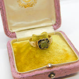 Victorian 9ct Gold, Black Enamel & Woven Hair Mourning Ring 1865 Birmingham