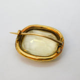 George III 15ct Yellow Gold & Faceted Citrine Brooch Pin Antique c1790s