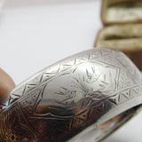 Victorian Sterling Silver Aesthetic Movement Swallows Cuff Bangle c1880 Antique