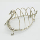 Victorian Sterling Silver Novelty Swan Form Toast Rack Antique 1899 Birmingham