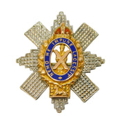 WWII 9ct White & Yellow Gold Black Watch Royal Highlanders Sweetheart Brooch