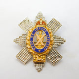 WWII 9ct White & Yellow Gold Black Watch Royal Highlanders Sweetheart Brooch