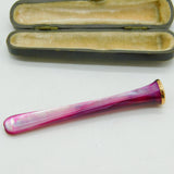 Ladies Boxed 9ct Rose Gold Pink Mother of Pearl Cigarette Holder Antique c1920