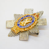 WWII 9ct White & Yellow Gold Black Watch Royal Highlanders Sweetheart Brooch