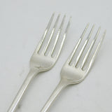 Paul Storr George III Pair of Sterling Silver Dessert Forks Antique 1813 London
