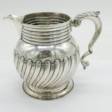 George III Sterling Silver Fluted Water Jug Antique 1763 London Walter Brind