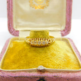 Edwardian 18ct Yellow Gold 0.3ct Five-Stone Diamond Boat Ring 1910 Birmingham