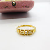 Edwardian 18ct Yellow Gold 0.3ct Five-Stone Diamond Boat Ring 1910 Birmingham