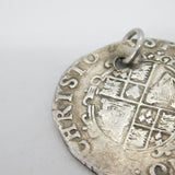 King Charles I .925 Silver York Mint Shilling Coin Fob Pendant Antique 1643-44