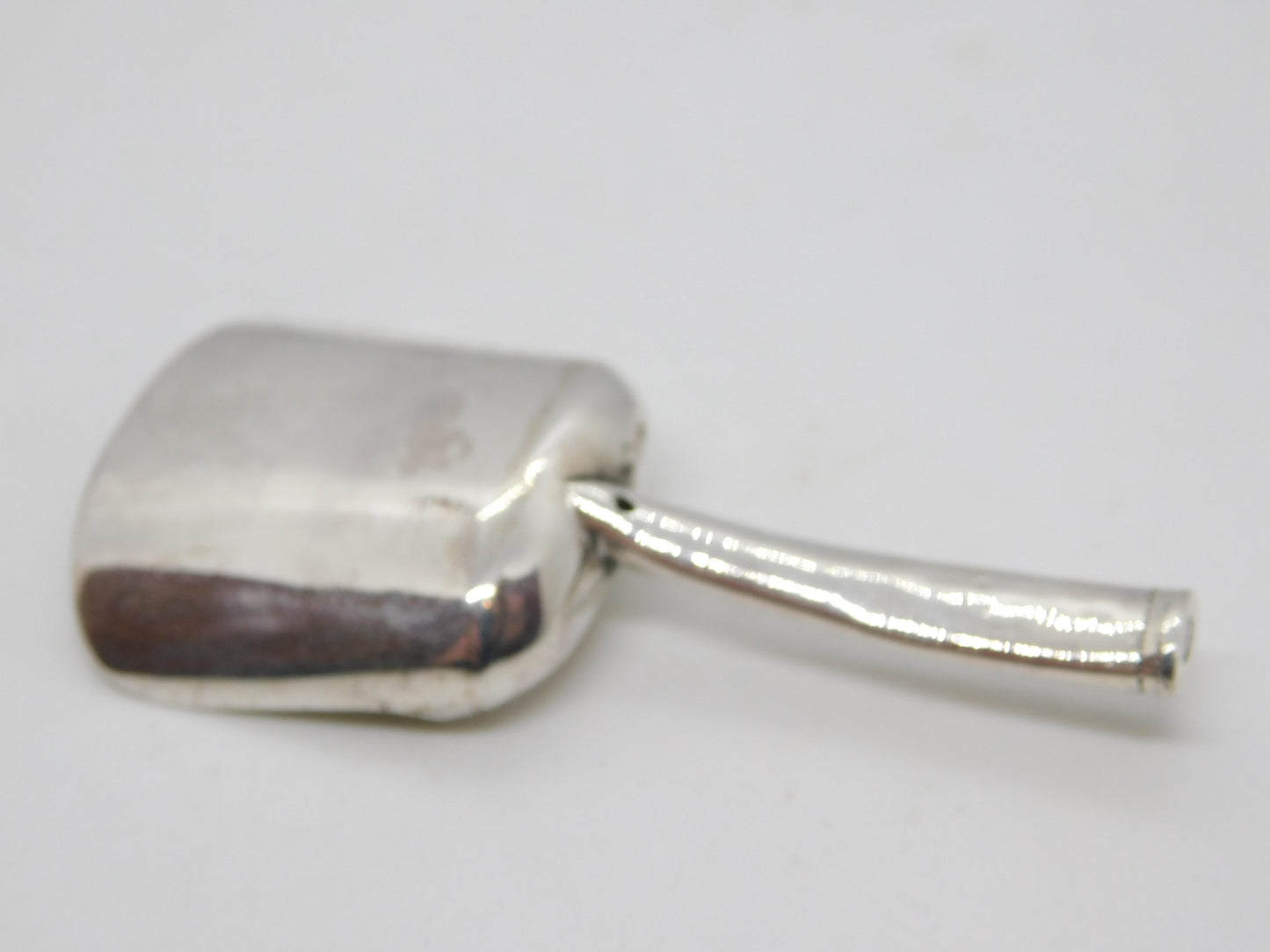 George III Sterling Silver Tea Caddy Scoop Spoon Antique 1801 Birmingham