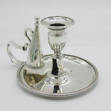 George III Sterling Silver Crested Candle Chamberstick Antique 1816 London