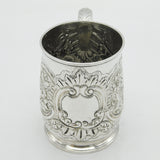 George III Sterling Silver Floral Pattern Christening Mug Antique 1766 London