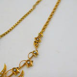 Edwardian 15ct Yellow Gold & Seed Pearl Floral Dress Necklace Antique c1910