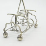 Silver Plated 'T.O.A.S.T' Spelling Toast Rack Antique c1920 Art Deco