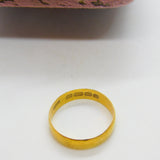 Edwardian 22ct Yellow Gold Wedding Band Ring 1903 Birmingham Antique