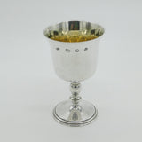 Large Sterling Silver Wine Goblet Chalice 1971 London Vintage Richards & Knight