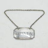 George IV Sterling Silver Brandy Decanter Label Antique 1827 Birmingham