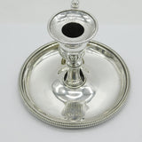 George III Sterling Silver Crested Candle Chamberstick Antique 1816 London