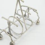 Silver Plated 'T.O.A.S.T' Spelling Toast Rack Antique c1920 Art Deco