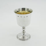 Large Sterling Silver Wine Goblet Chalice 1971 London Vintage Richards & Knight