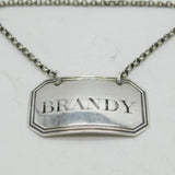 George IV Sterling Silver Brandy Decanter Label Antique 1827 Birmingham