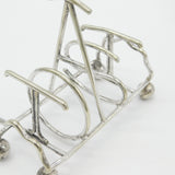 Silver Plated 'T.O.A.S.T' Spelling Toast Rack Antique c1920 Art Deco