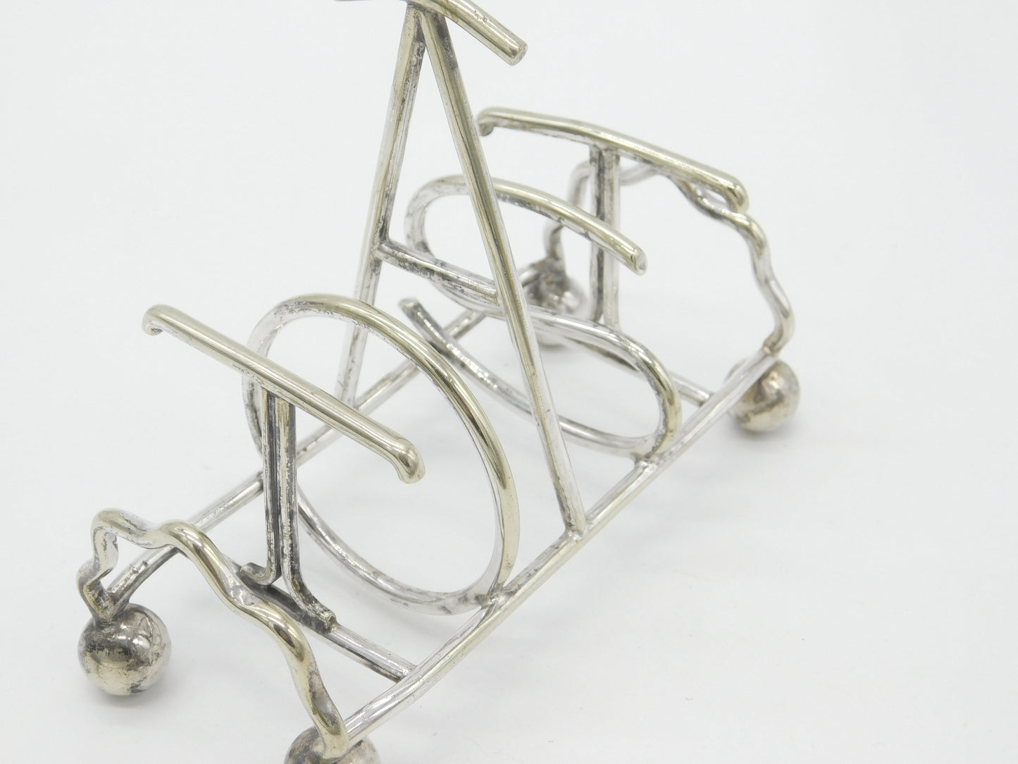 Silver Plated 'T.O.A.S.T' Spelling Toast Rack Antique c1920 Art Deco