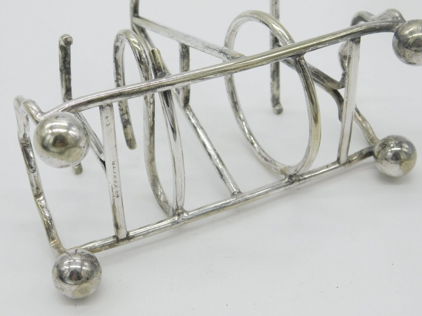 Silver Plated 'T.O.A.S.T' Spelling Toast Rack Antique c1920 Art Deco