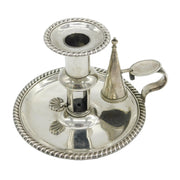 George IV Sterling Silver Crested Candle Chamberstick Antique 1822 London
