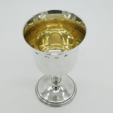 Large Sterling Silver Wine Goblet Chalice 1971 London Vintage Richards & Knight