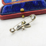 Victorian Sterling Silver, Opal, Turquoise & Garnet Insect Bug Brooch c1890